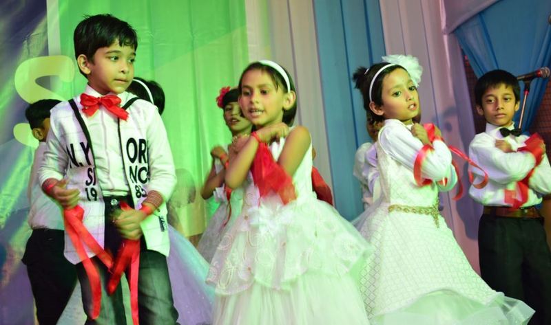 Kindergarten students in costume at the annual function